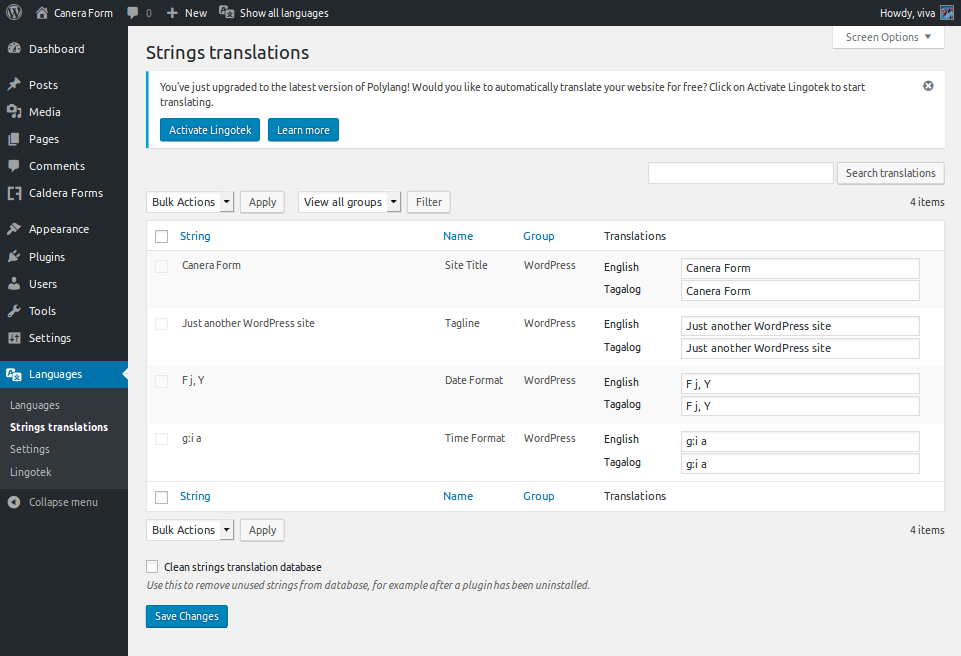 Multi-Lingual WordPress blog setup