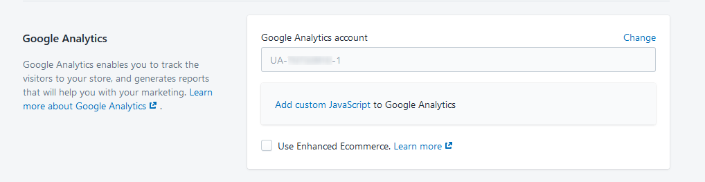 Shopify Google Analytics