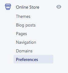 Shopify Preferences