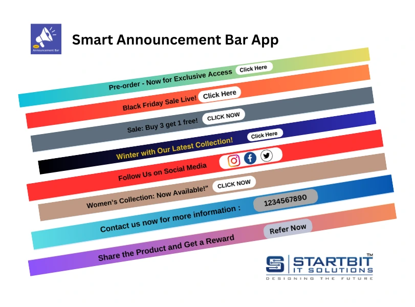 Smart announcement bar app