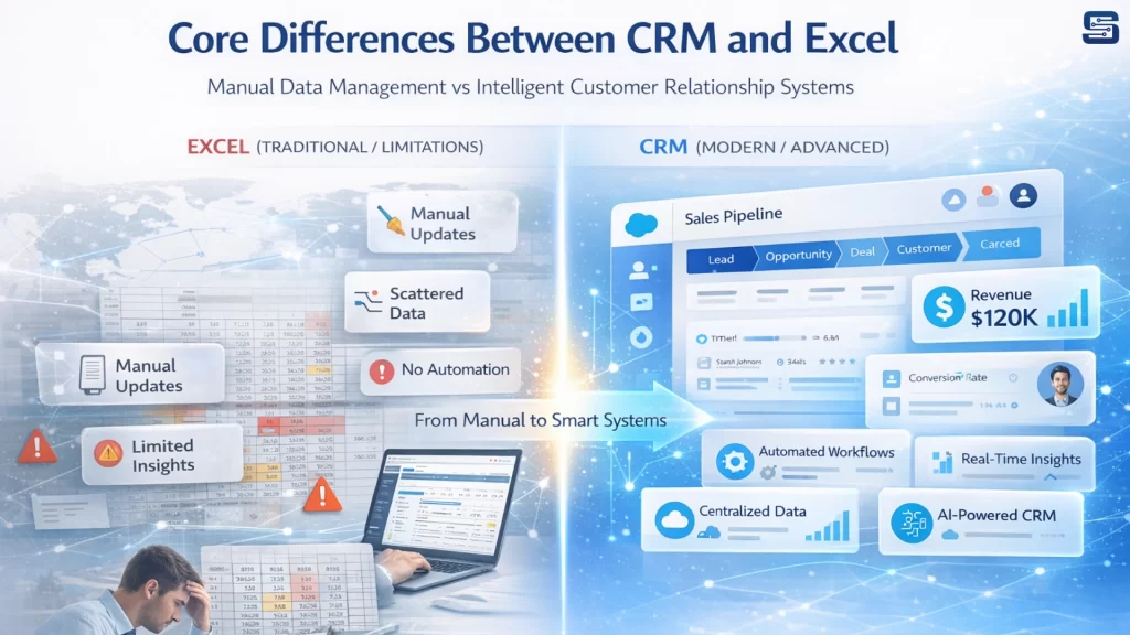 Core Differences Between CRM and Excel