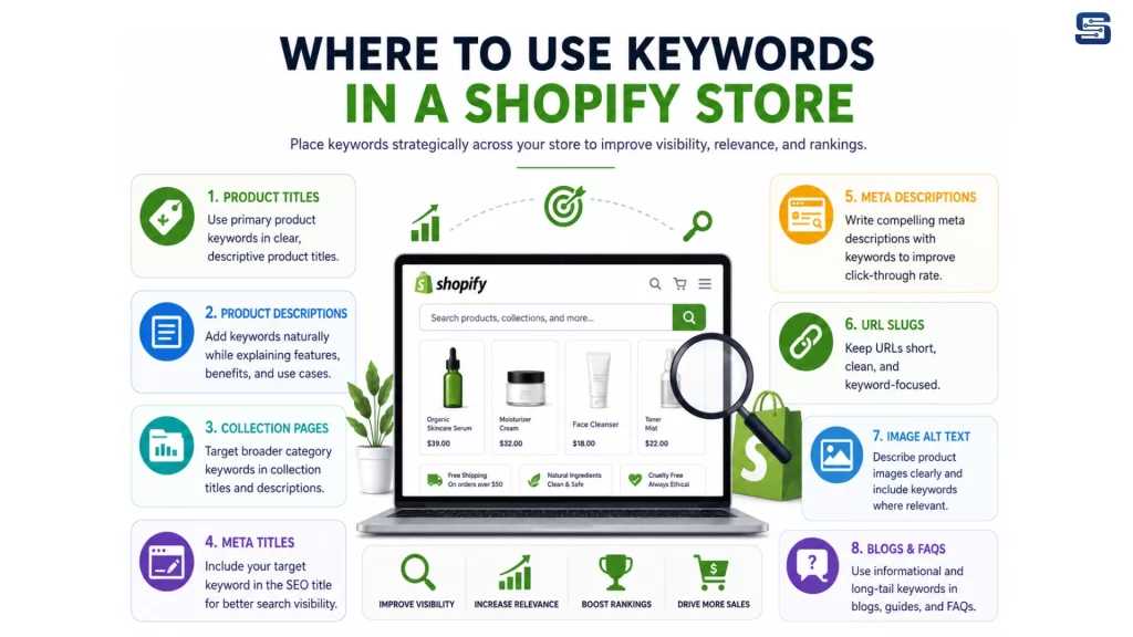 Where to Use Keywords in a Shopify Store